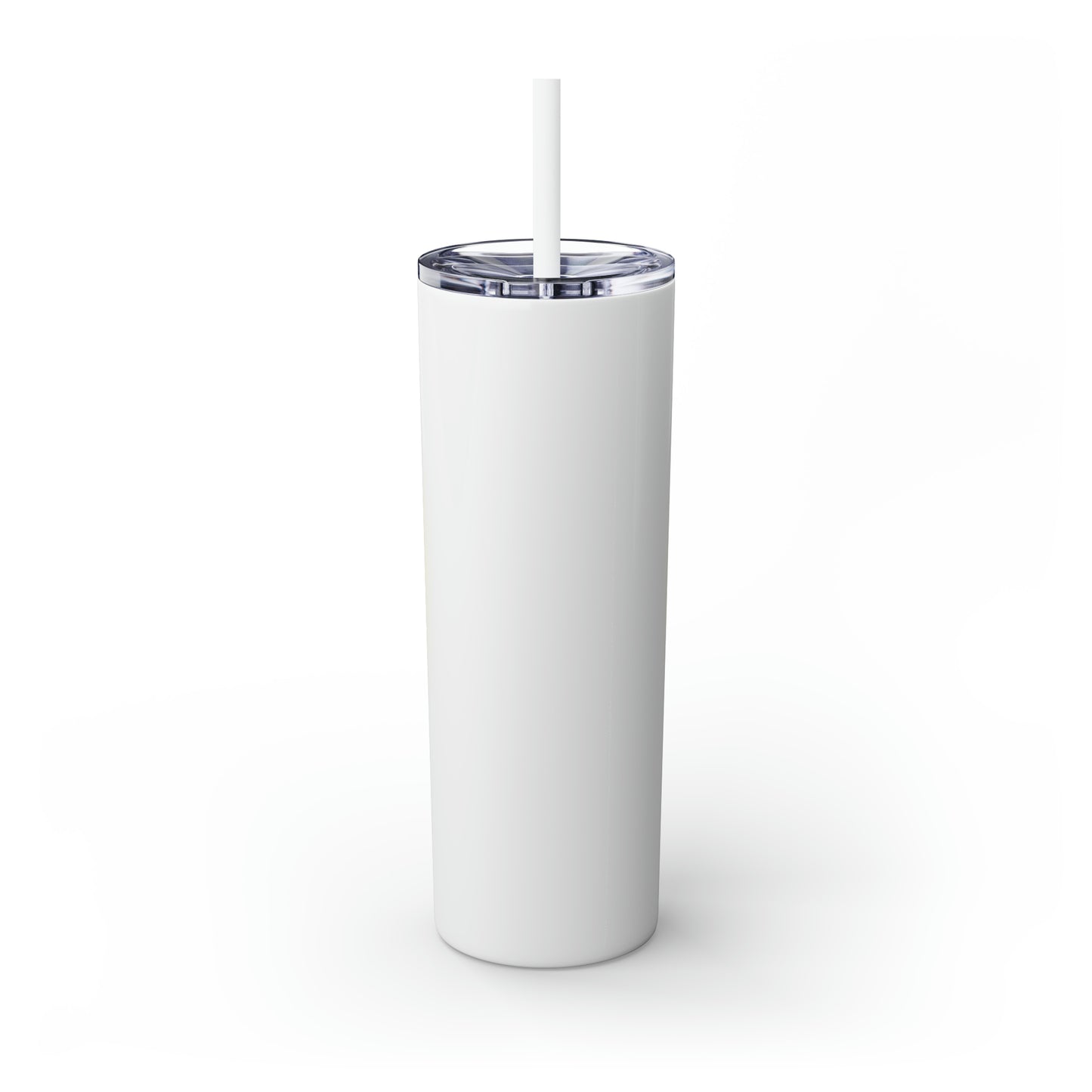 halloqeeun Skinny Tumbler with Straw, 20oz