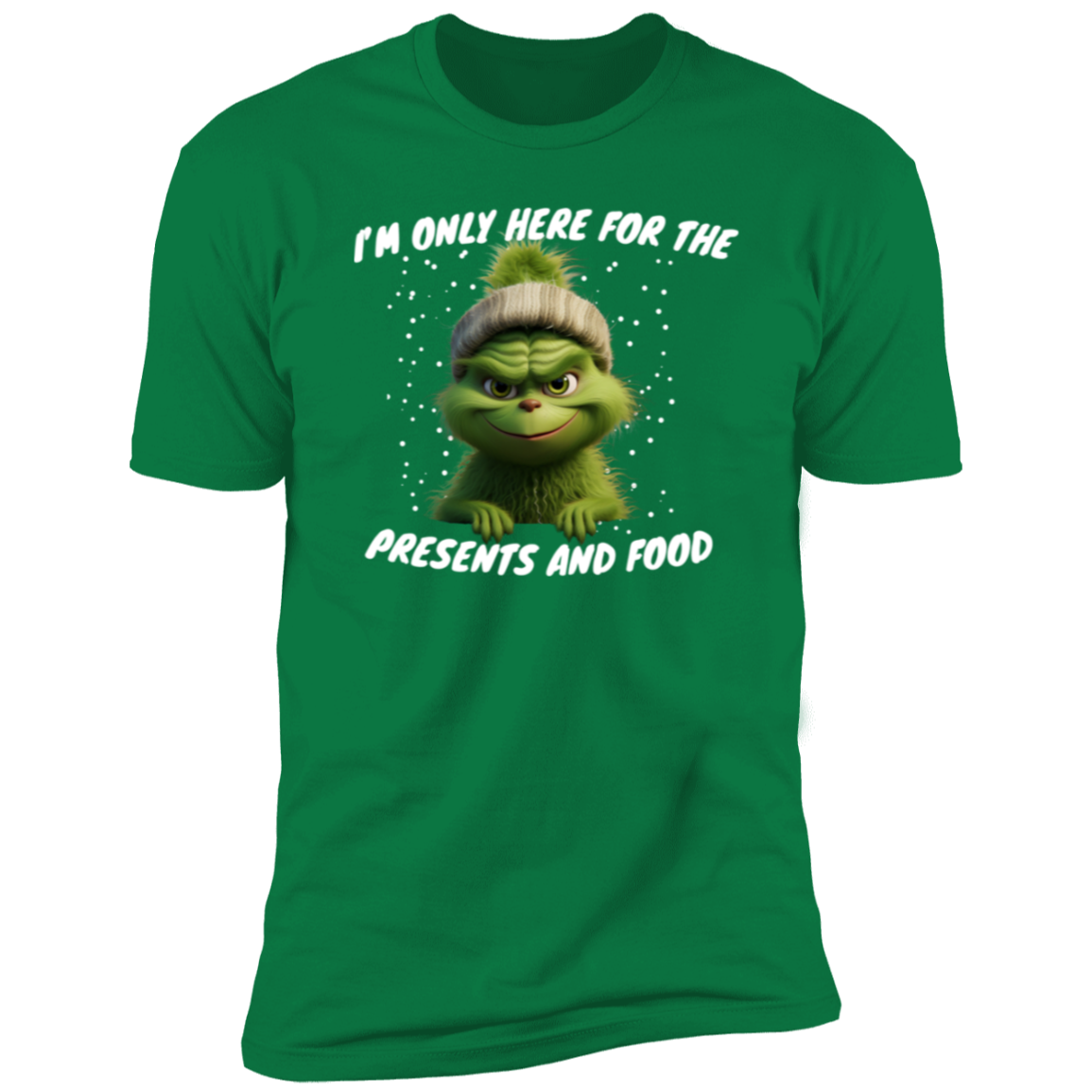 Funny Grinch Men shirt "I'm only here for the food "