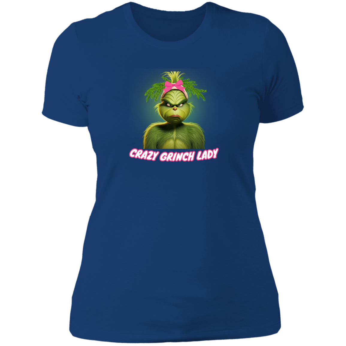 Funny CRAZY GRINCH LADY  T-Shirt