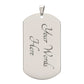 TO OUR DAD DOG TAG