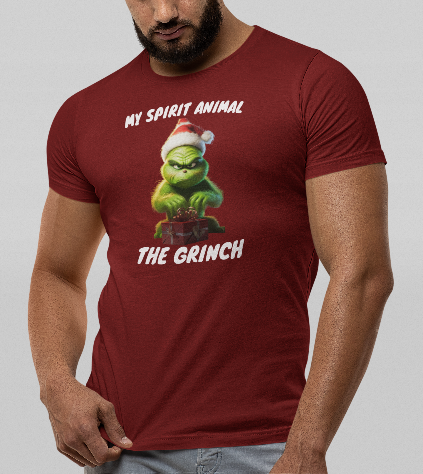 Funny Grinch men shirt  "my spirit animal"