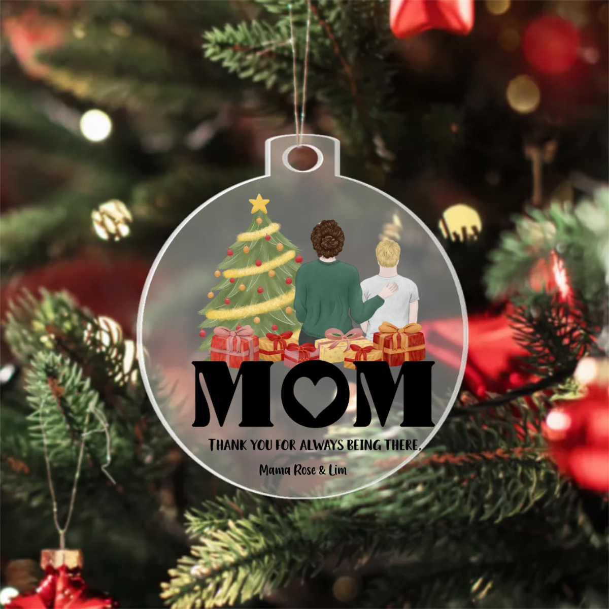 Customized Mom Acrylic Ornament