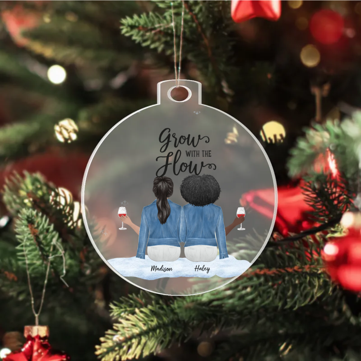 Customized best friends Acrylic Ornament