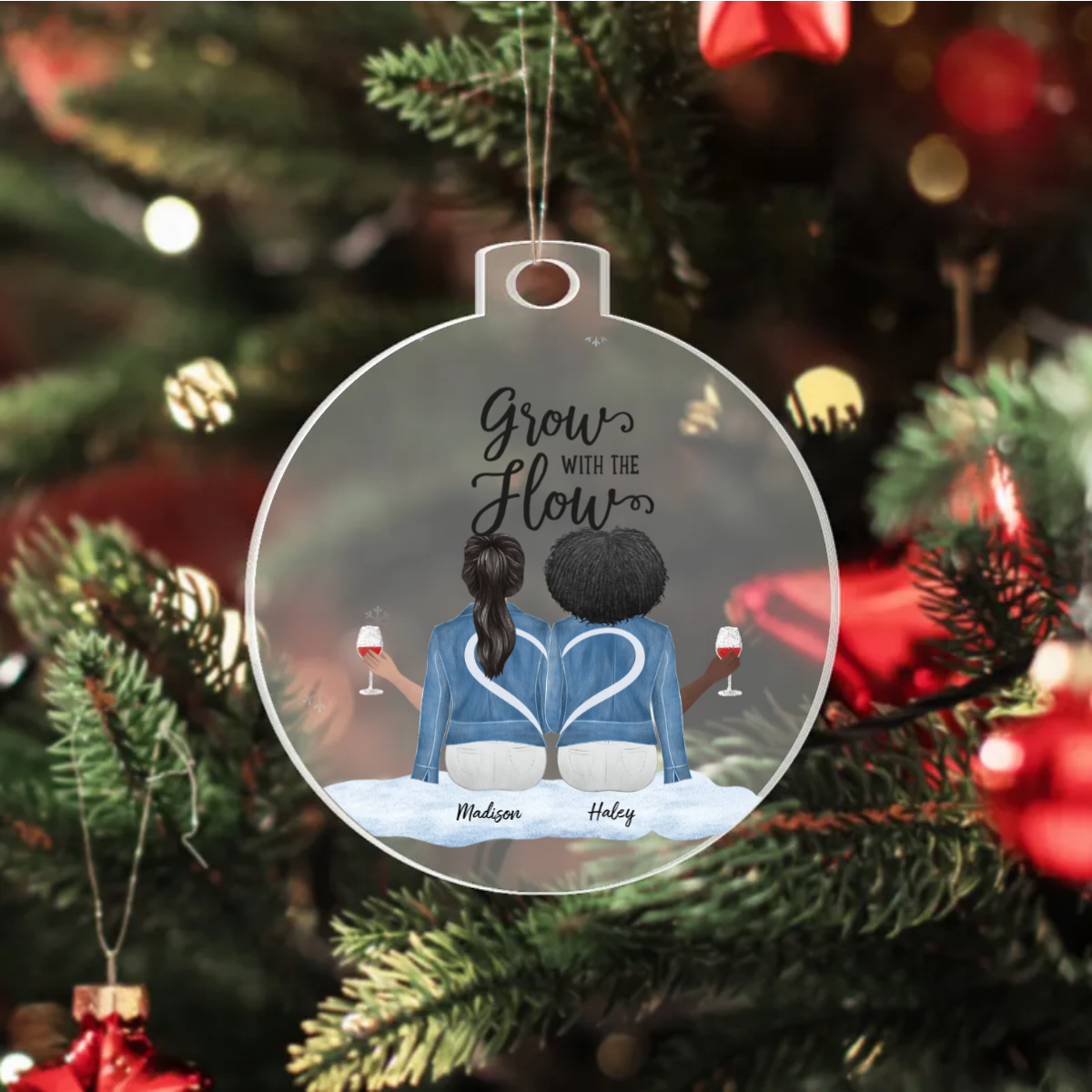 Customized best friends Acrylic Ornament