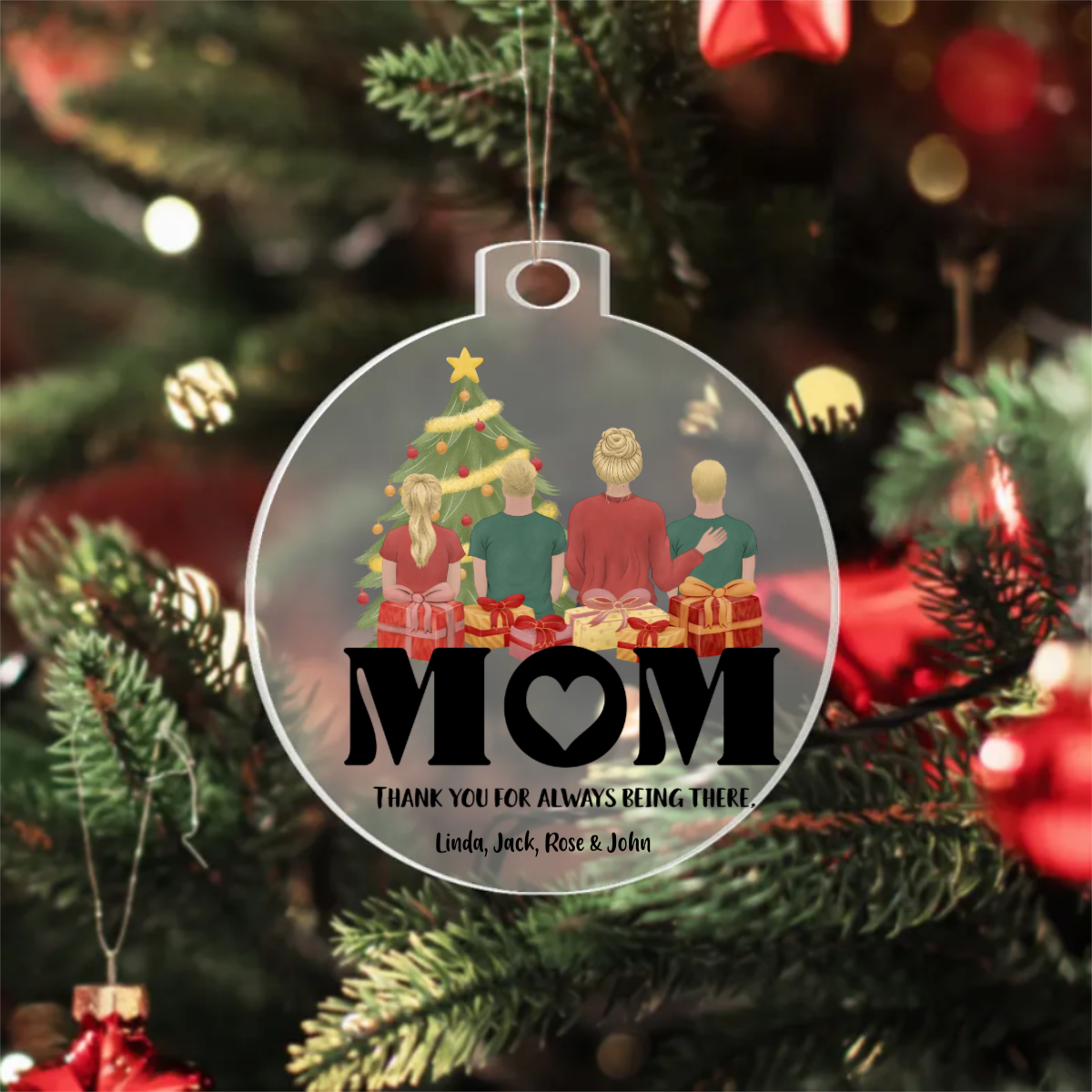 Customized Mom Acrylic Ornament