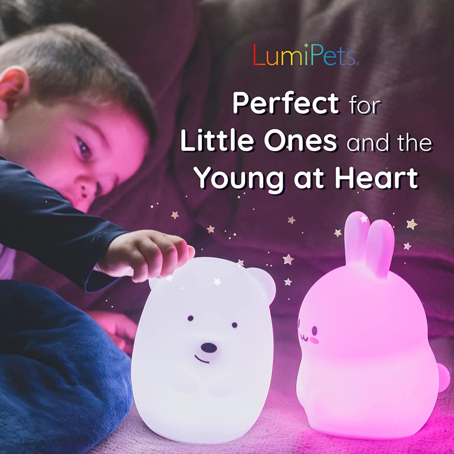 Night Light for Kids, Silicone Nursery Light for Baby Room and Toddler, Portable Rechargeable Animal Lights for Girls and Boys, Kawaii Lamp (Puppy)