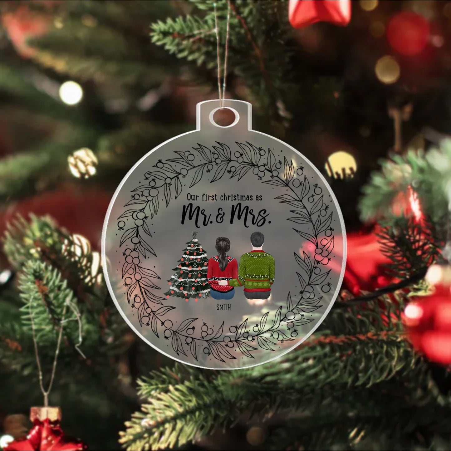 Our first Christmas as Acrylic Ornament